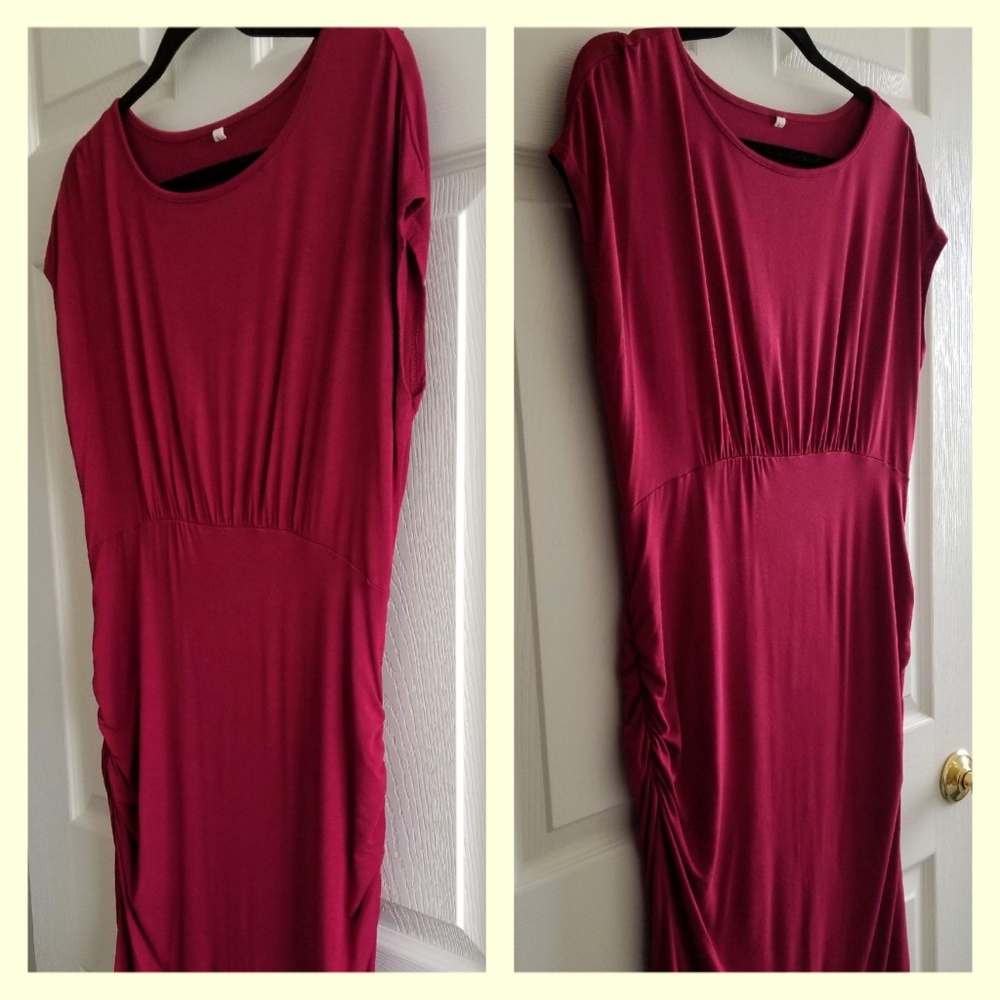 Maternity Red Bodycon Dress